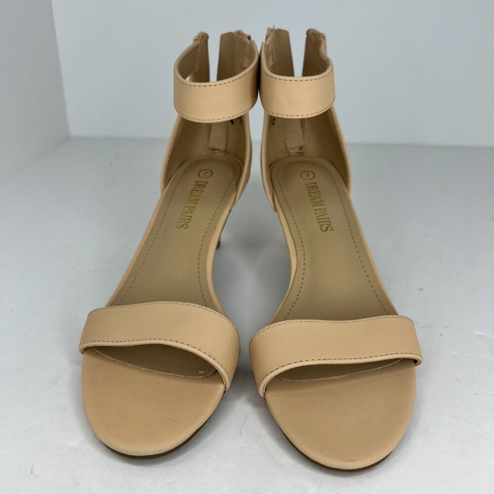 Dream Pairs Womens Fiona Tan Fashion Stilettos Open Toe Strap Size 7 Pump Heels - Picture 3 of 11